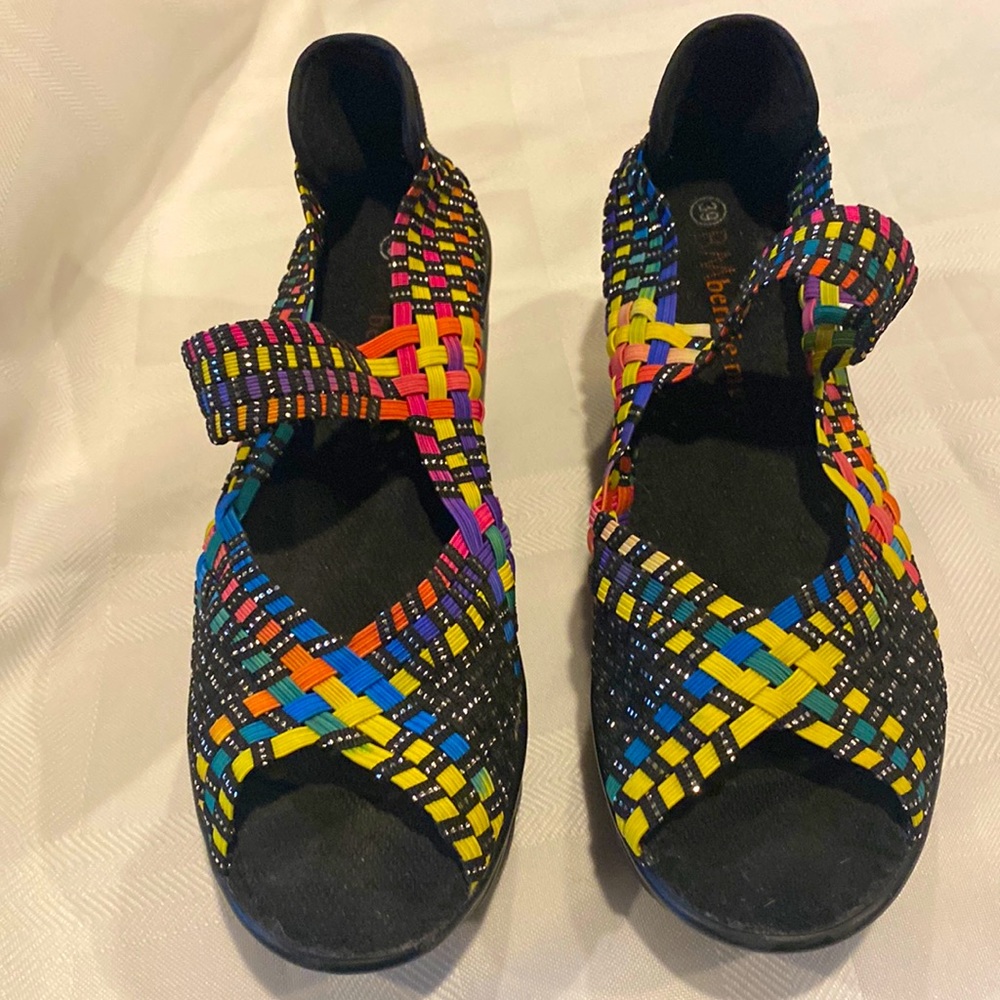Bernie Mev Metallic Multi-colored Slip ins